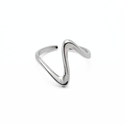 Sterling silver zigzag ring