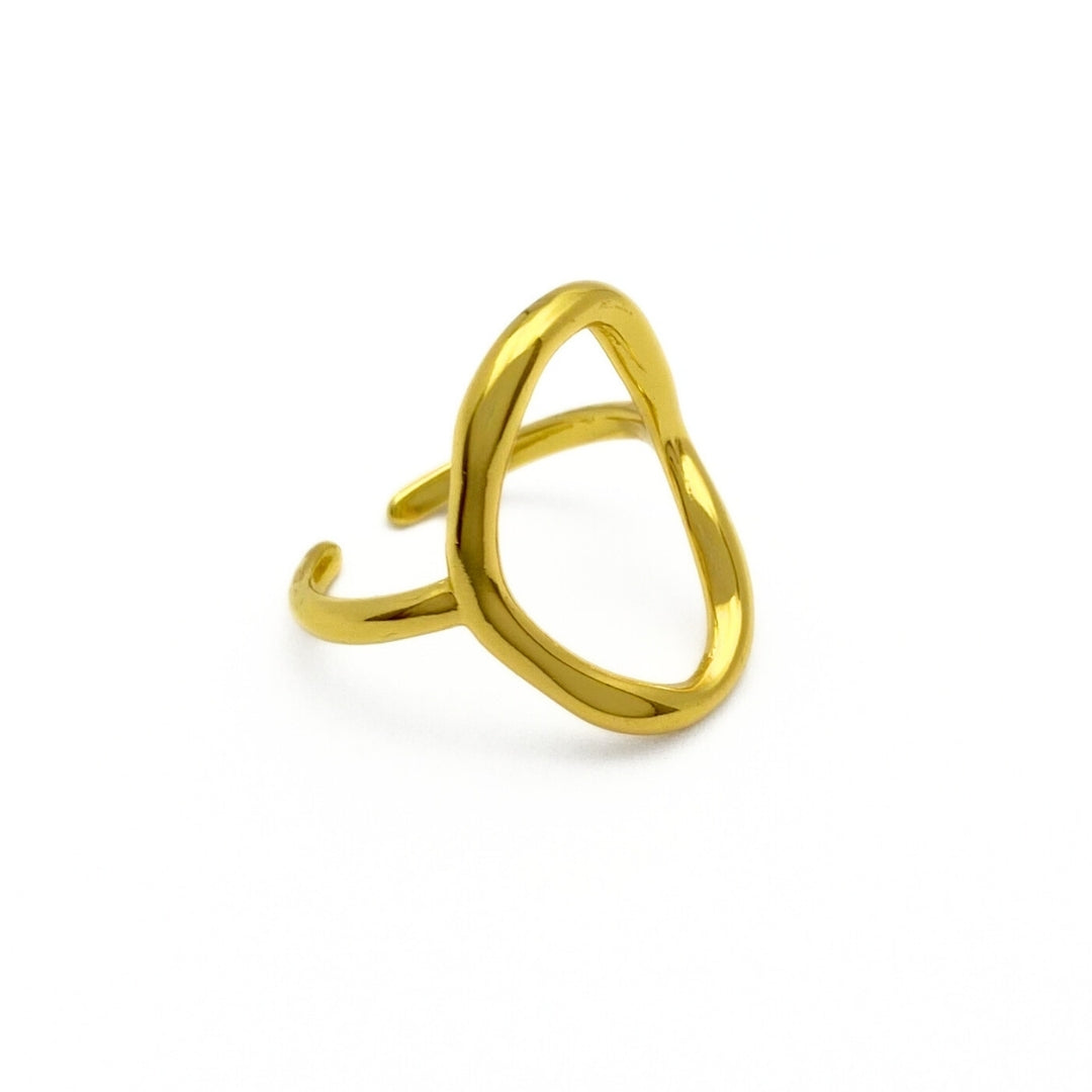 Gold oval ring