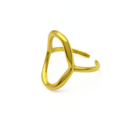 Gold oval ring