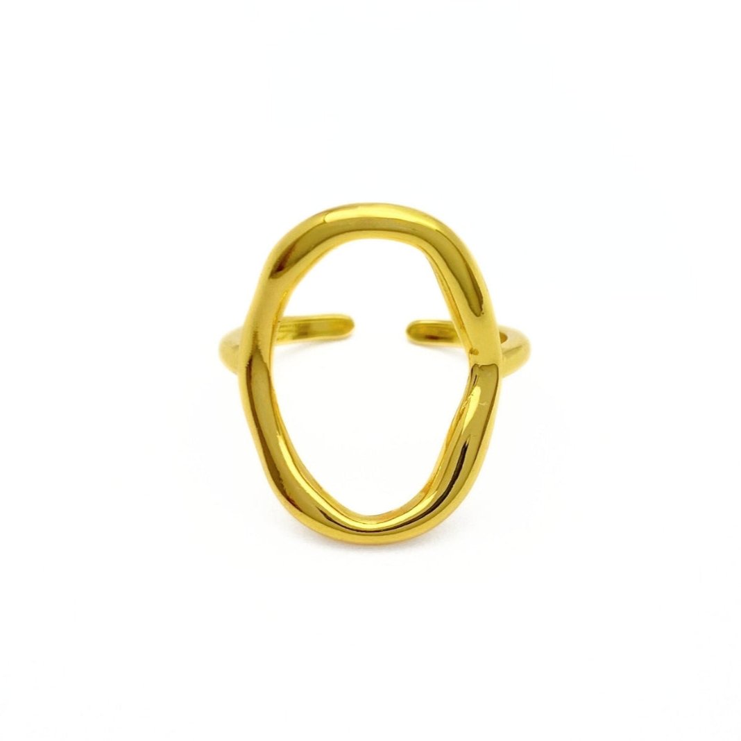 Gold oval ring