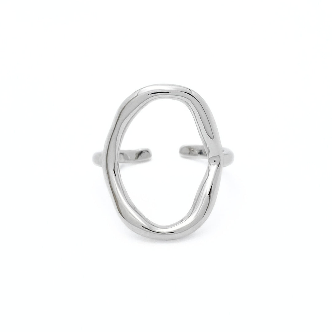 Sterling silver oval ring