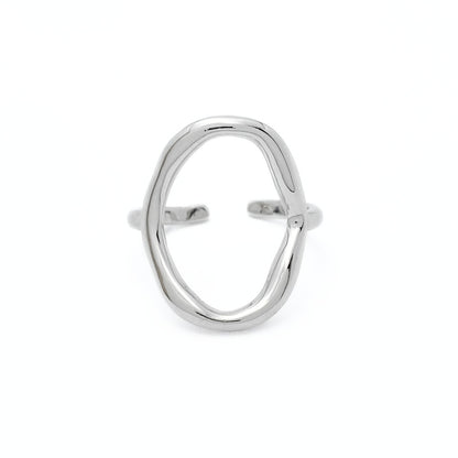 Sterling silver oval ring