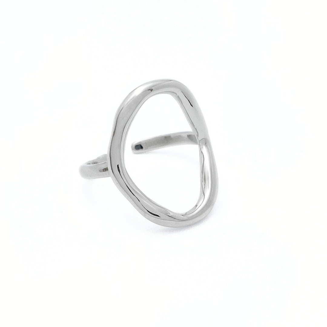 Sterling silver oval ring